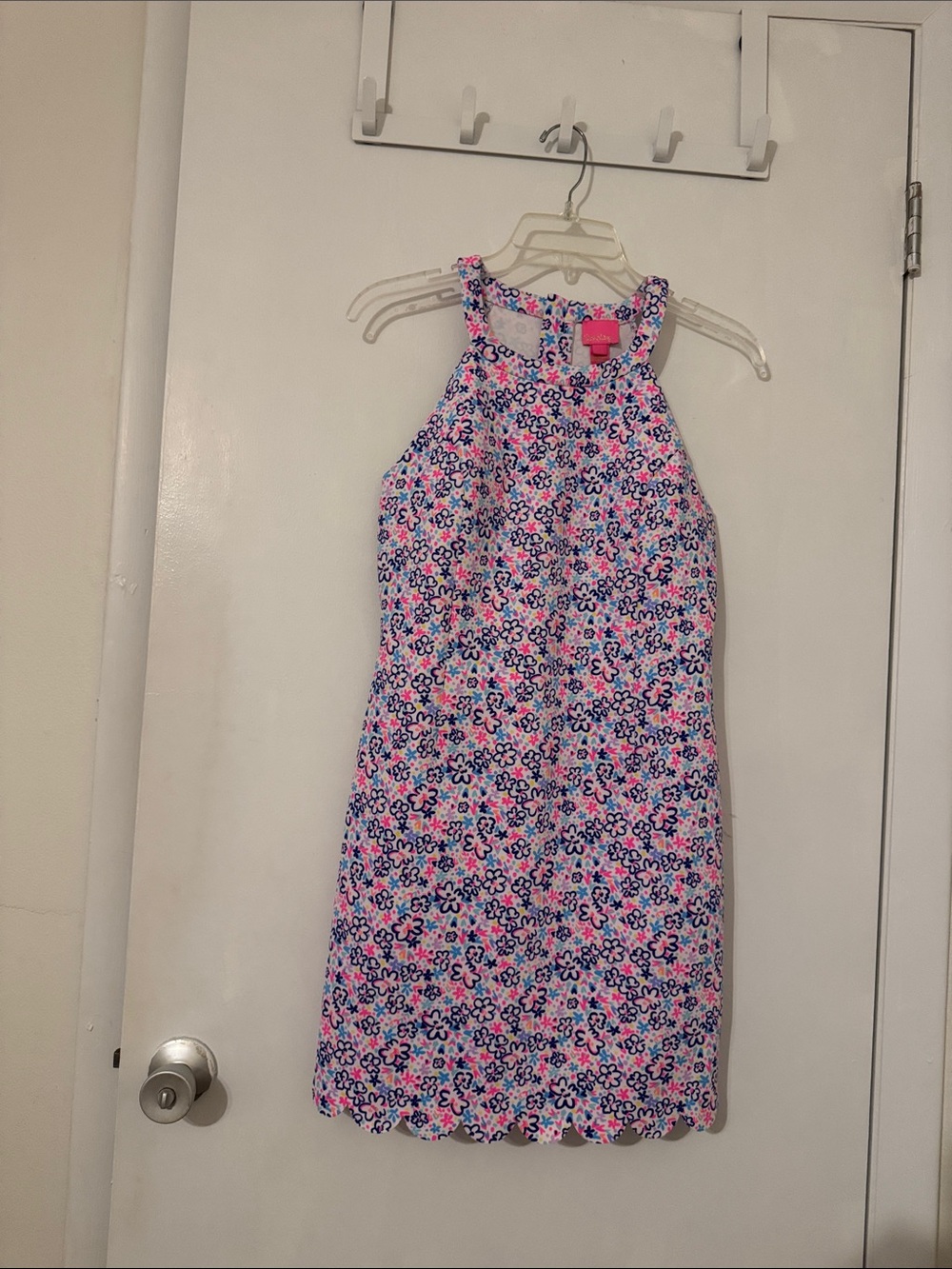 Lilly Pulitzer Pink & Blue Floral Halter Dress for Kids